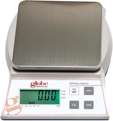 Globe Scientific GBB-502-CT GBB-Series ميزان دقيق محمول مع شهادة المعايرة، التحميل العلوي، أساسي، 100-240 فولت، 50-60 هرتز، سعة تحميل 500 جرام، طول 225 مم، عرض 177 مم، ارتفاع 157 مم in Kuwait