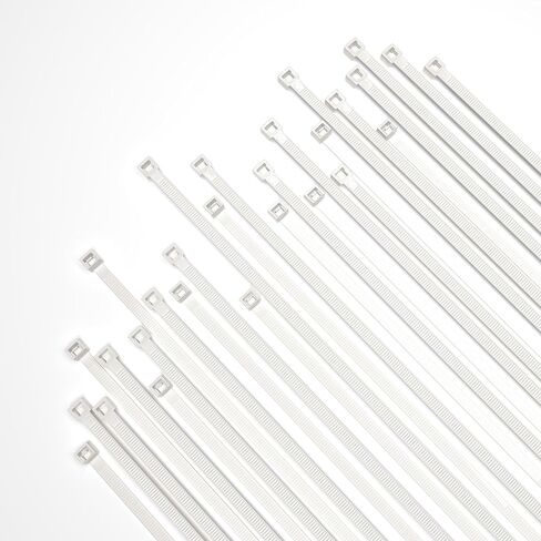 25 PCS White Nylon Zip Ties - 0.19×10 Inch, Heavy-Duty, UV-Resistant, Waterproof, Releasable, High-Strength, Indoor/Outdoor Use in Saudi Arabia