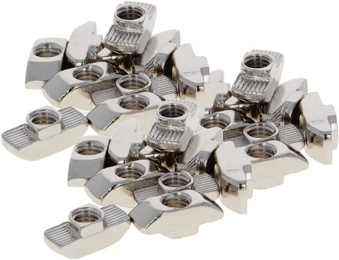 Yinpecly M8 Sliding T Slot Nuts Hammer Head Fastener Nut M8 نصف لفة مستديرة في T-Nut لسلسلة 40 × 40 صناعة البناء من الألومنيوم، حزمة من 30 in Kuwait