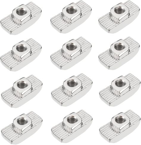 Yinpecly M8 Sliding T Slot Nuts Hammer Head Fastener Nut M8 نصف لفة مستديرة في T-Nut لسلسلة 40 × 40 صناعة البناء من الألومنيوم، حزمة من 30 in Kuwait