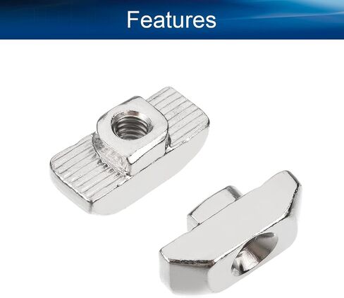 Yinpecly M8 Sliding T Slot Nuts Hammer Head Fastener Nut M8 نصف لفة مستديرة في T-Nut لسلسلة 40 × 40 صناعة البناء من الألومنيوم، حزمة من 30 in Kuwait