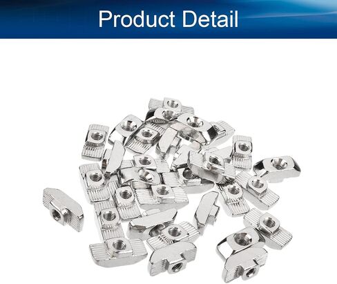 Yinpecly M8 Sliding T Slot Nuts Hammer Head Fastener Nut M8 نصف لفة مستديرة في T-Nut لسلسلة 40 × 40 صناعة البناء من الألومنيوم، حزمة من 30 in Kuwait
