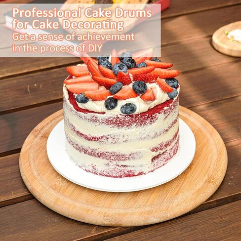 12Pcs 12 Inch Cake Drums, Round Cake Drum 12 Inch Cake Boards 12 Inch 1/2" Thick Sturdy Corrugated Cake Base for Multi-Layer Heavy, Tiered Cakes Display in Saudi Arabia
