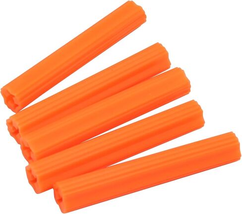 3/8"x2-1/2" Expanding Plastic Concrete Anchors Screws, Plastic Anchors for Concrete Tile Cement Bolt Fix to Drywall Wall or Other Surface Expansion Pipe.(Orange) in Saudi Arabia