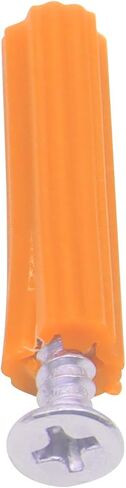 3/8"x2-1/2" Expanding Plastic Concrete Anchors Screws, Plastic Anchors for Concrete Tile Cement Bolt Fix to Drywall Wall or Other Surface Expansion Pipe.(Orange) in Saudi Arabia