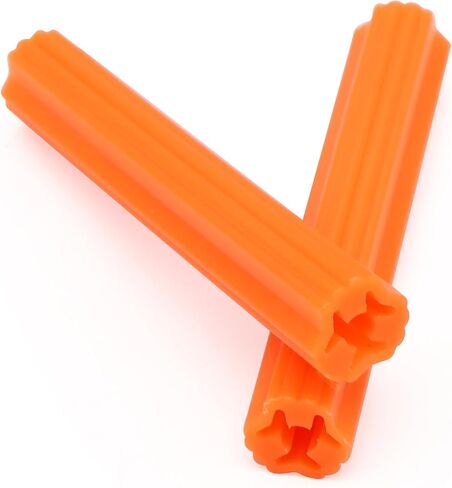 3/8"x2-1/2" Expanding Plastic Concrete Anchors Screws, Plastic Anchors for Concrete Tile Cement Bolt Fix to Drywall Wall or Other Surface Expansion Pipe.(Orange) in Saudi Arabia