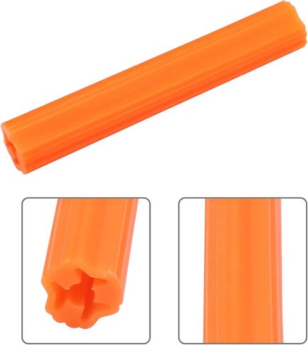 3/8"x2-1/2" Expanding Plastic Concrete Anchors Screws, Plastic Anchors for Concrete Tile Cement Bolt Fix to Drywall Wall or Other Surface Expansion Pipe.(Orange) in Saudi Arabia