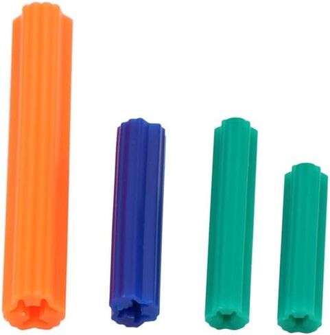 3/8"x2-1/2" Expanding Plastic Concrete Anchors Screws, Plastic Anchors for Concrete Tile Cement Bolt Fix to Drywall Wall or Other Surface Expansion Pipe.(Orange) in Saudi Arabia