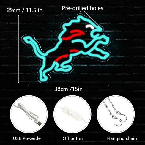 Pugna Ice Hockey Neon Signs for Wall Decor Neon Lights for Bedroom Led Business Signs Suitable for Man Cave Bar Pub Restaurant Christmas Gift Art in Saudi Arabia