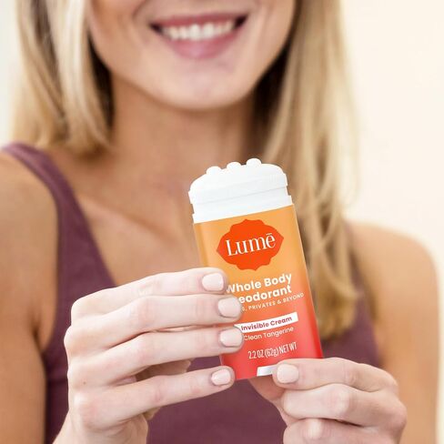 Lume Whole Body Deodorant - Invisible Cream Stick - 72 Hour Odor Control - Aluminum Free, Baking Soda Free, Skin Safe - 2.2 Ounce (Pack of 2) (Minted Cucumber) in Saudi Arabia