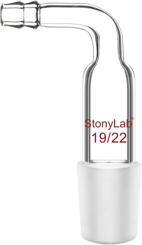 stonylab Bent Inlet Adapter, 1 Pack Borosilicate Glass Bent Inlet Adapter with 14/20 Joint and Hose Connection Lab Glassware in Saudi Arabia