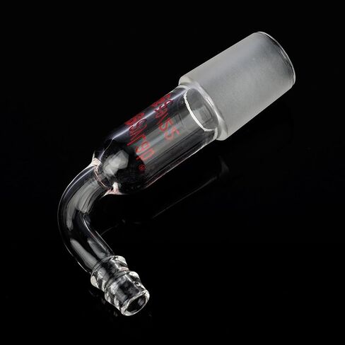 stonylab Bent Inlet Adapter, 1 Pack Borosilicate Glass Bent Inlet Adapter with 14/20 Joint and Hose Connection Lab Glassware in Saudi Arabia