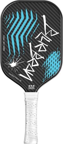 Pickleball Paddles, USAPA Approved, 3K Raw Carbon Fiber Pickleball Paddle with a 16MM Polymer Honeycomb Core Provides Higher Grit&Spin, Engineered for Players Intermediate and Above, BlueBean in Saudi Arabia