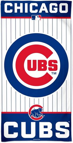 WinCraft MLB Chicago Cubs MLB Chicago Cubs Fiber Beach Towel 9lb 30" x 60", Multi Color, na in Saudi Arabia