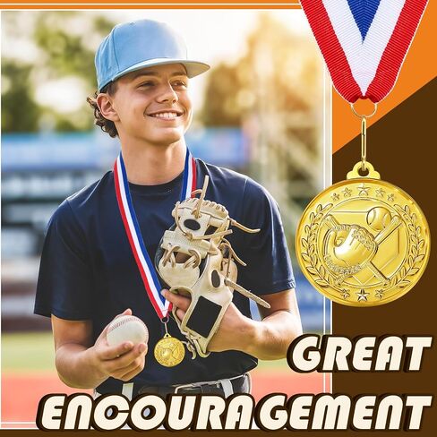Misdary 12 Pack Medals with Neck Ribbons Team Participation Trophies for Kids Sports Awards Party Favors for Sports Competitions Celebration Gift in Saudi Arabia
