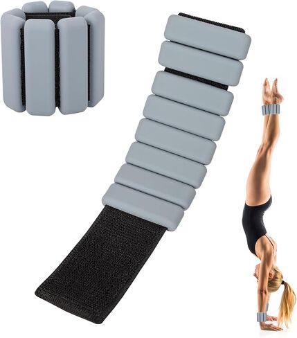 Pilates Ankle Weights and Wrist Weights for Women, Leg Weights and Arm Weights Set of 2 (1 LB/2 LBS Each), Adjustable Yoga, Dance, Barre, Walking, Gym Workout in Saudi Arabia