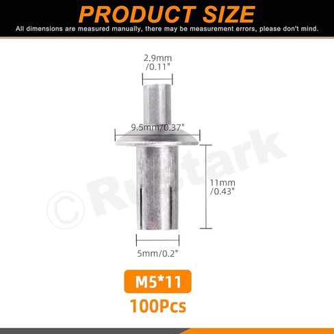 130 قطعة من المسامير الألومنيوم الأساسية M5x7mm/9mm/10mm مع مجموعة متنوعة من الرأس الدائري، مسامير برشام ألومنيوم لمحرك المطرقة من نوع التوسيع، مسامير أساسية نصف دائرية للمعدات الإلكترونية الميكانيكية in Saudi Arabia
