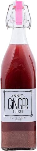 Annie's Ginger Elixir, 34oz 1-Pack, Pure Natural Organic Tonic Ginger Shot, Digestive Cleanse Boosts Immune Defense, Daily Gut Health and Wellness, Non-GMO Beverage in Saudi Arabia