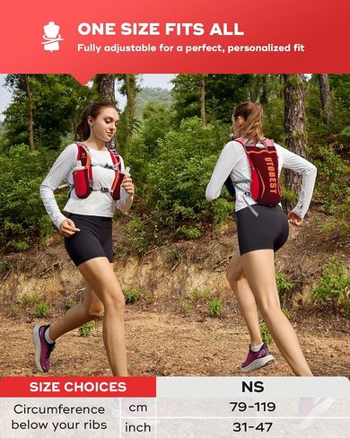 UTOBEST Running Vest Lightweight Hydration Vest Pack 5L UTR104 | 7 Pockets, Large Phone Holder, Comfort Fit, No Bounce, OSFM, Unisex, Great for Entry Leve Trail Running, Park Run, Marathon in Kuwait
