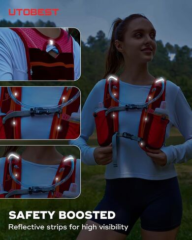 UTOBEST Running Vest Lightweight Hydration Vest Pack 5L UTR104 | 7 Pockets, Large Phone Holder, Comfort Fit, No Bounce, OSFM, Unisex, Great for Entry Leve Trail Running, Park Run, Marathon in Kuwait
