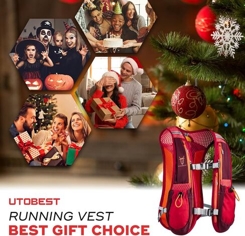 UTOBEST Running Vest Lightweight Hydration Vest Pack 5L UTR104 | 7 Pockets, Large Phone Holder, Comfort Fit, No Bounce, OSFM, Unisex, Great for Entry Leve Trail Running, Park Run, Marathon in Kuwait