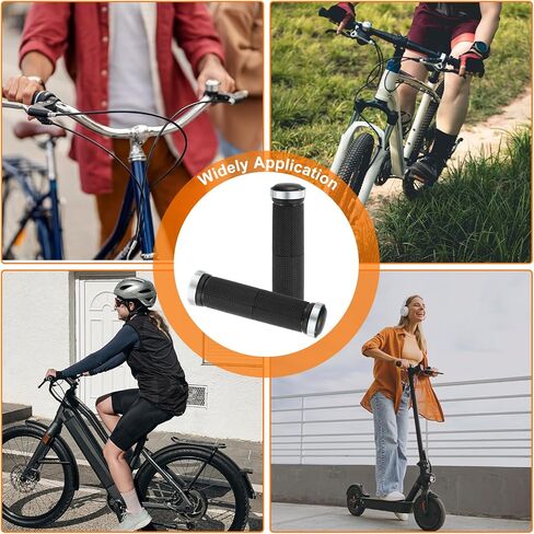 HARFINGTON Bike Handlebar Grips Double Lock on Non-Slip Bicycle Grips Fit Handlebars for Mountain Road Foldable MTB BMX Scooter Cruiser Tricycle in Kuwait