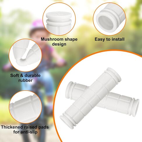 HARFINGTON Bike Handlebar Grips Non-Slip Rubber Mushroom Bicycle Grips Handlebars for Mountain Road MTB BMX Scooter Cruiser Tricycle Wheelchair in Kuwait
