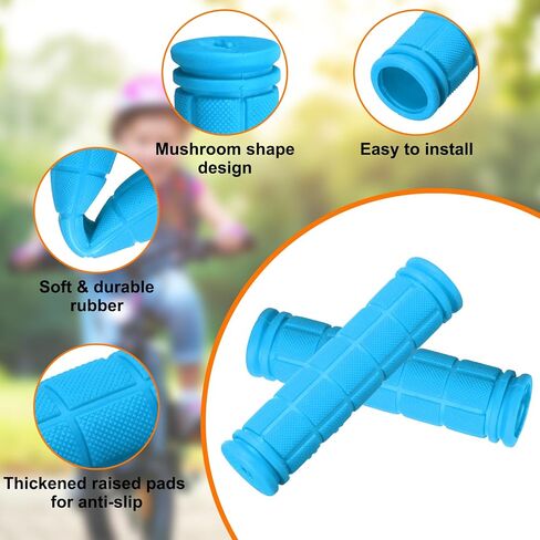 HARFINGTON Bike Handlebar Grips Non-Slip Rubber Mushroom Bicycle Grips Handlebars for Mountain Road Foldable MTB BMX Scooter Cruiser Tricycle Wheelchair in Kuwait