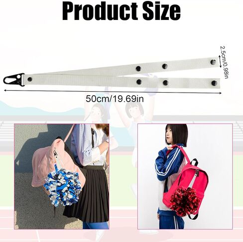 Pom Pom Holder, Adjustable Pom Holder for Backpack Cheer Cheerleading Pom Holder Cheer Pom Holder Custom Made Pom Holder Pom Poms Cheerleading Accessories for Teen Girls Sports in Saudi Arabia