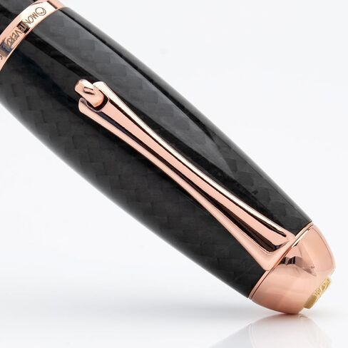 MONTEVERDE USA Super Mega Carbon Fiber/Chrome Trim Fountain Pen - Extra Fine Nib - Exquisite Luxury Pen for Men & Women – Perfect for Office, Business, School, Gifts, Journaling, Autographs in Saudi Arabia