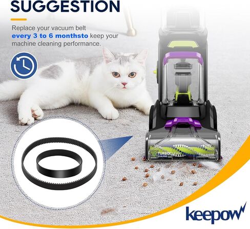 حزام تفريغ KEEPOW لمنظف السجاد Bissell 3071 PowerForce PowerBrush Pet XL ومنظف السجاد Bissell 3067 TurboClean DualPro Pet 3072، 30673، 3109، قطعة بديلة 1626502 و1626486 (1+1 حزمة) in Saudi Arabia