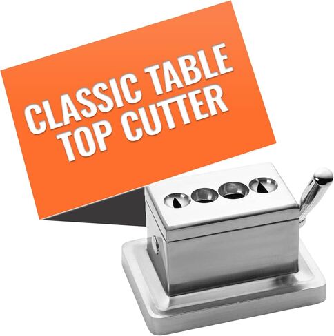 Oasis Classic Desktop Quad Cutter - Straight or V-Cut for 52-60 Ring Gauge - Table Top cutter - Your Cut Buddy Tool - Aluminum, Stainless Steel - 6"L x 4.25"W - Silver in Saudi Arabia