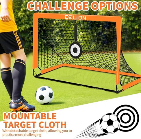 2 Pack Soccer Goals for Kids, 4x3/6x4 ft Portable Kids Soccer Goals for Backyard Pop Up Soccer Goal Net Toddle Soccer Nets for Kids Youth Outdoor Sports in Saudi Arabia