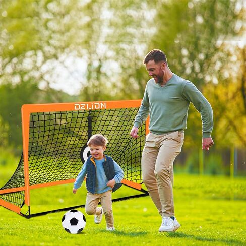 2 Pack Soccer Goals for Kids, 4x3/6x4 ft Portable Kids Soccer Goals for Backyard Pop Up Soccer Goal Net Toddle Soccer Nets for Kids Youth Outdoor Sports in Saudi Arabia