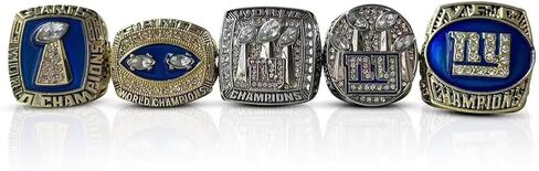 YN NATIONAL FOOTBALL CHAMPIONSHIP RING 5-TIMES NEW YORK,CHAMPIONSHIP RINGS WITH WOOD BOX GIFT FOR CHRISTMAS BIRTHDAY MEN'S BOYS WOMEN in Saudi Arabia