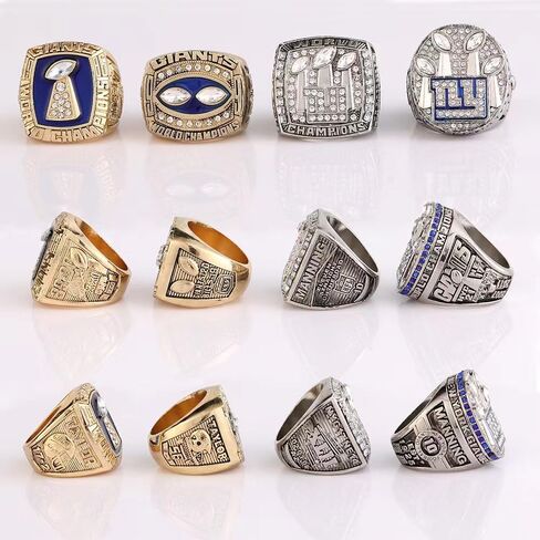 YN NATIONAL FOOTBALL CHAMPIONSHIP RING 5-TIMES NEW YORK,CHAMPIONSHIP RINGS WITH WOOD BOX GIFT FOR CHRISTMAS BIRTHDAY MEN'S BOYS WOMEN in Saudi Arabia