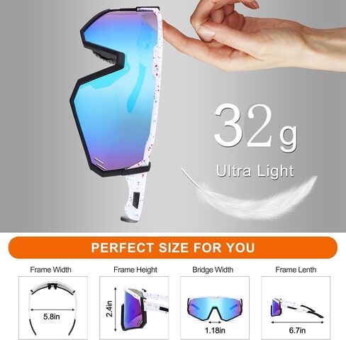 Sport Sunglasses for Women Men,Camping,Golf,Pickleball,Tennis,Fishing,Cycling Sunglasses UV Protection in Saudi Arabia