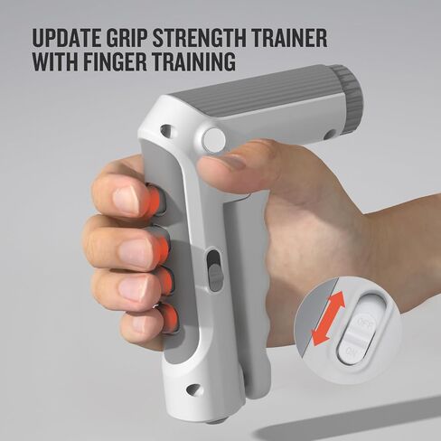 Grip Strength Trainer - Adjustable Forearm Strengthener with Finger Exerciser & Counting Hand Gripper Exerciser Workout Devices for Adult, Climbing, Muscle Building 10-130LB in Saudi Arabia