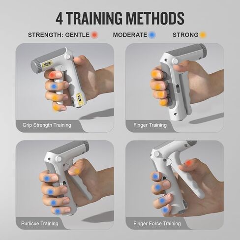 Grip Strength Trainer - Adjustable Forearm Strengthener with Finger Exerciser & Counting Hand Gripper Exerciser Workout Devices for Adult, Climbing, Muscle Building 10-130LB in Saudi Arabia