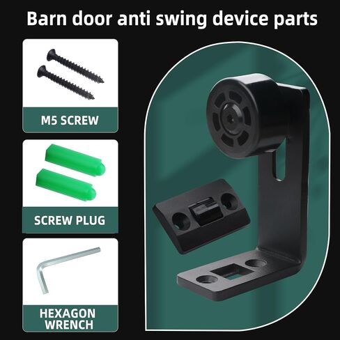 Barn Sliding Door Floor Fixed Rails, Adjustable Stay Roller Double Wheel Clamping, Flush Flat Bottom Design, Hidden Small Wheel 1Pcs in Saudi Arabia