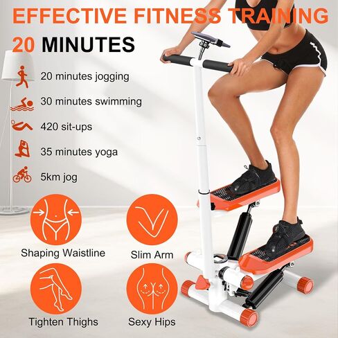 Steppers for Exercise at Home, Portable Mini Stepper, Stepper with Hydraulic Resistance Bands, 380 lbs Weight Capacity in Saudi Arabia