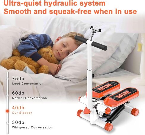 Steppers for Exercise at Home, Portable Mini Stepper, Stepper with Hydraulic Resistance Bands, 380 lbs Weight Capacity in Saudi Arabia