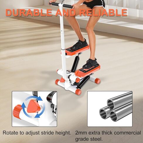 Steppers for Exercise at Home, Portable Mini Stepper, Stepper with Hydraulic Resistance Bands, 380 lbs Weight Capacity in Saudi Arabia