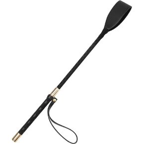 Zhichengbosi 18 inches(45 cm) Black Crop for Horse with Anti-Slip Grip Gel Handle
