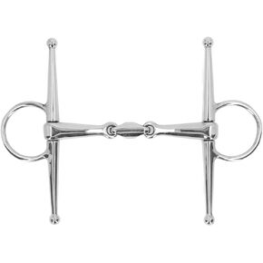 Fdit Full Cheek Snaffle Bit, 135mm Stainless Steel Horse Mouth Bit Horse Cheek Snaffle for Cultivation Outdoor Gift