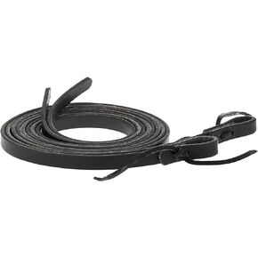 Weaver Leather Black Leather Split Rein, 5/8-Inch x 7-Feet, Black