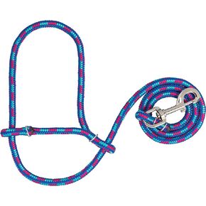 Weaver Leather Poly Rope Sheep Halter with Snap, Blue/Lime