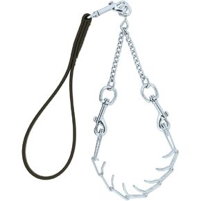 Weaver Leather Livestock Pronged Chain Goat Collar and Lead Set,Red