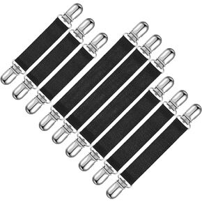 12 Pieces Elastic Adjustable Boot Straps Clips 3 Different Size Pant Stirrups Secure Leg Straps for Women Men Supplies