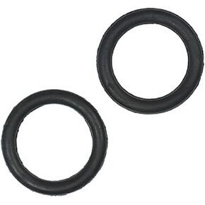 Intrepid International Stirrup Peacock Rings - Durable Replacement Rings for Peacock Stirrups, Rubber, Black
